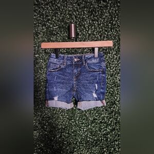 2 Piece Set Kids Denim Blue Shorts With White Tank Top